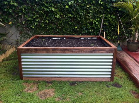 galvanized metal planter boxes home depot|galvanized steel raised garden planter.